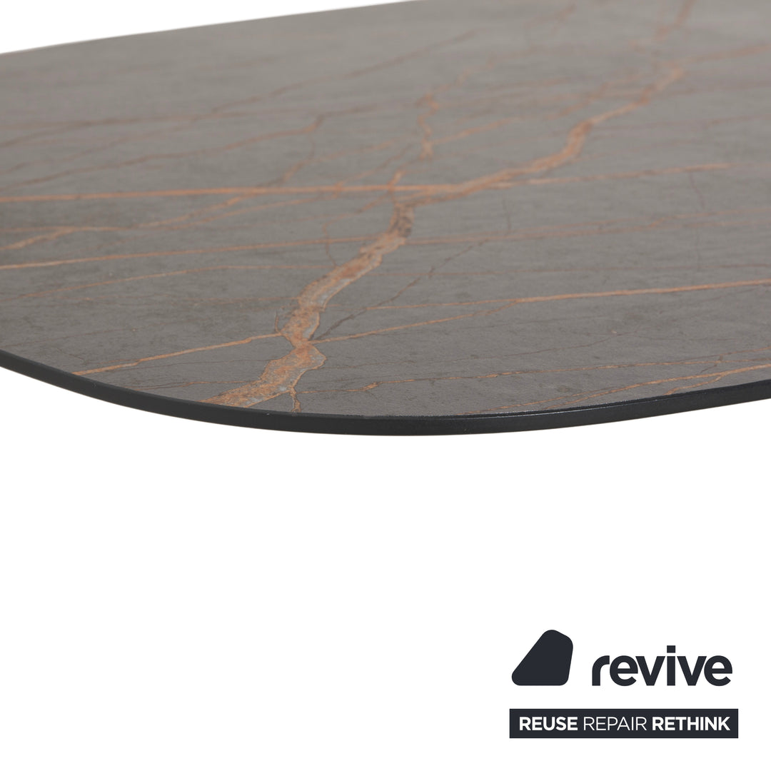 bert plantagie Plato Holz MDF Esstisch Grau Esszimmer HPL Steinoptik Metallsockel