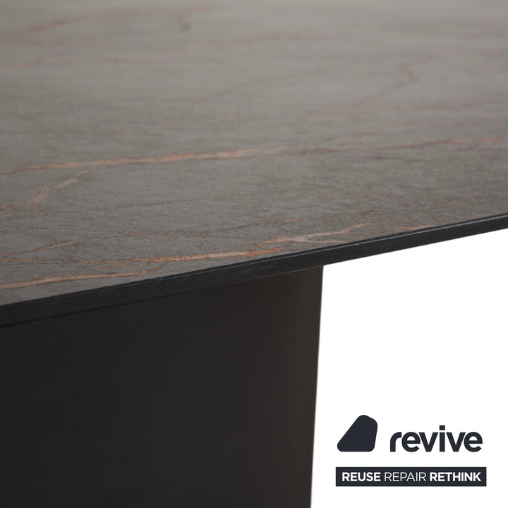 bert plantagie Plato Holz MDF Esstisch Grau Esszimmer HPL Steinoptik Metallsockel