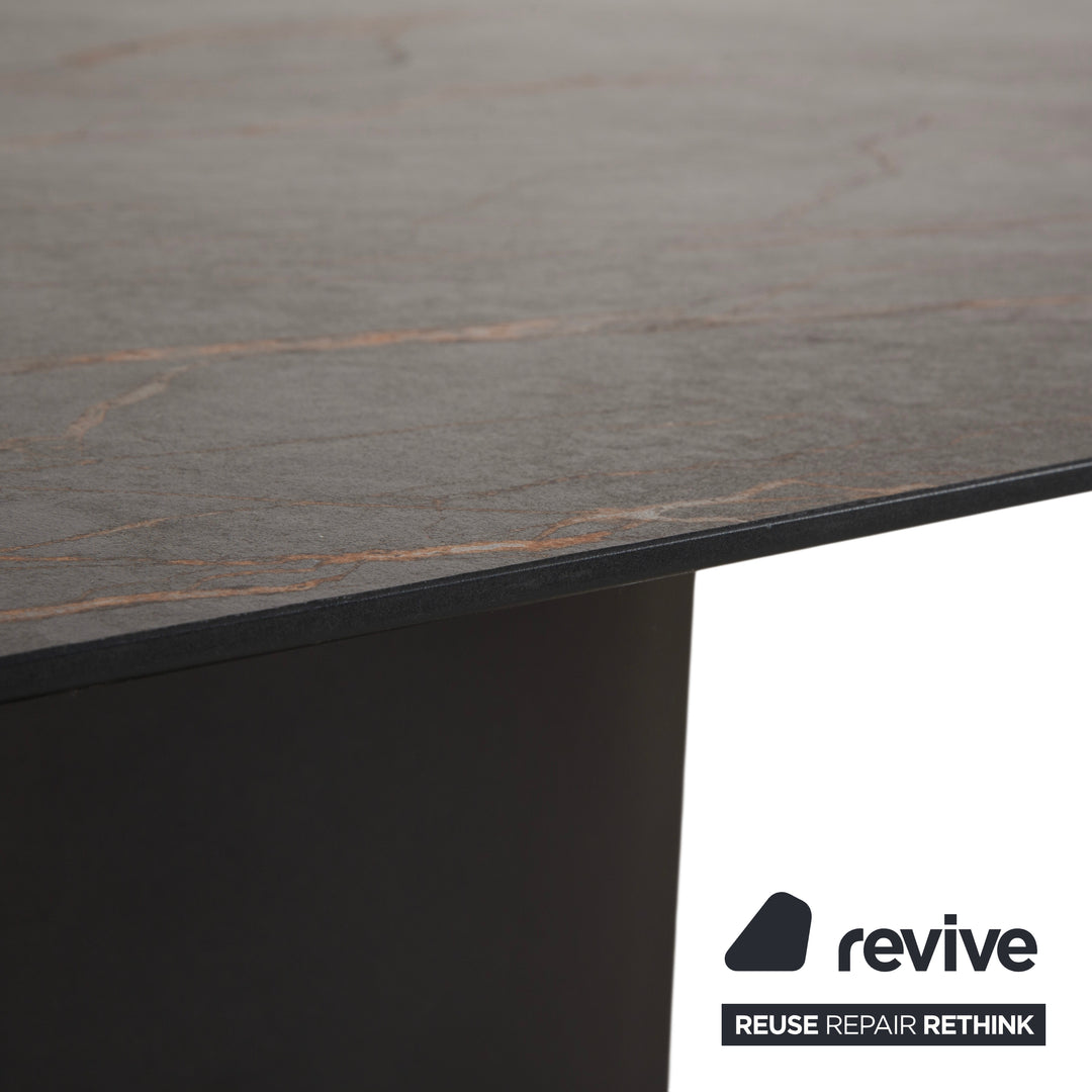 bert plantagie Plato Holz MDF Esstisch Grau Esszimmer HPL Steinoptik Metallsockel