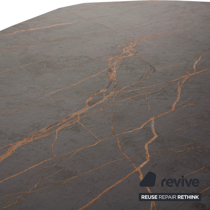 bert plantagie Plato Holz MDF Esstisch Grau Esszimmer HPL Steinoptik Metallsockel