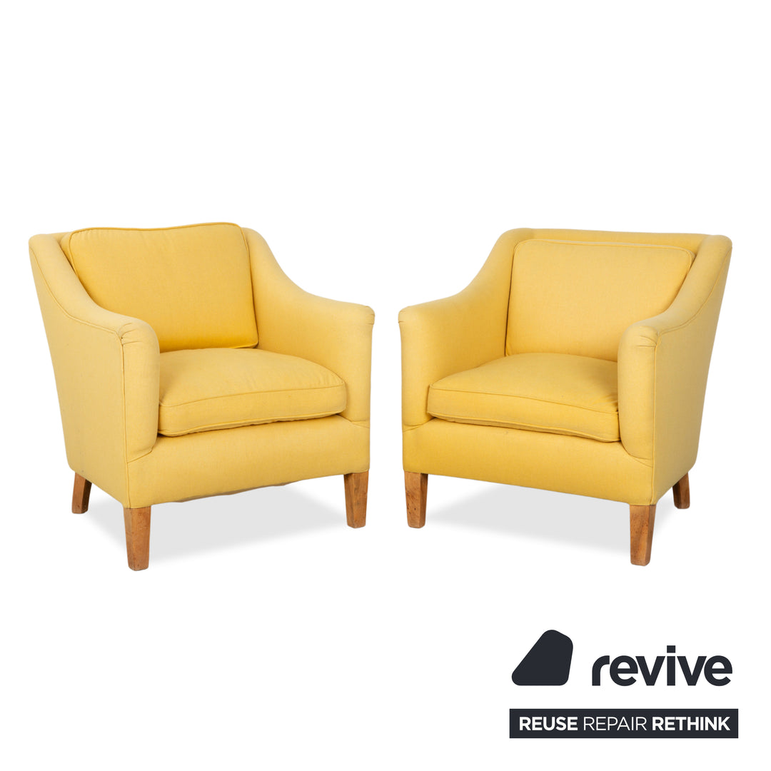 Tissu Bielefeld Workshops 2x Fauteuil Jaune