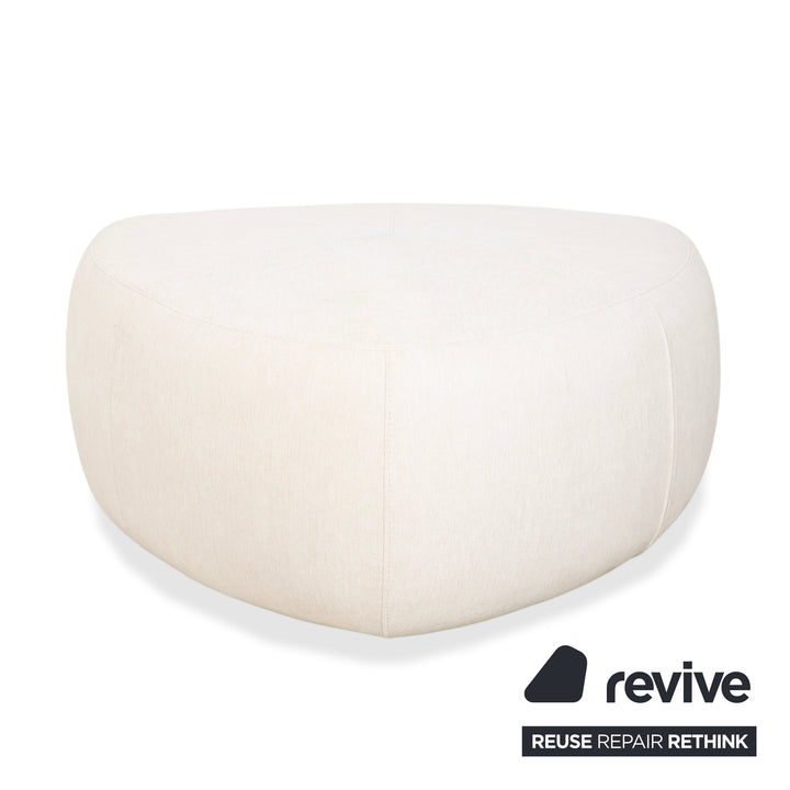 Tabouret en tissu Bermuda BoConcept, blanc crème