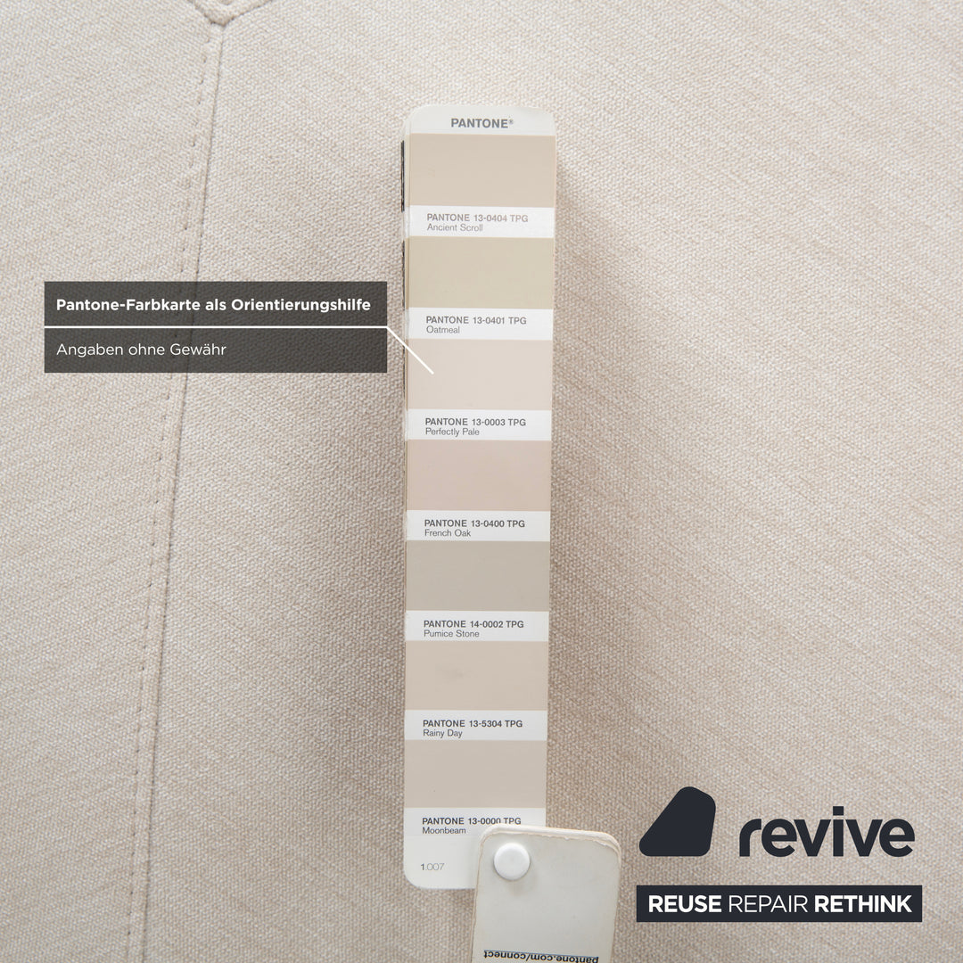 Tabouret en tissu Bermuda BoConcept, blanc crème