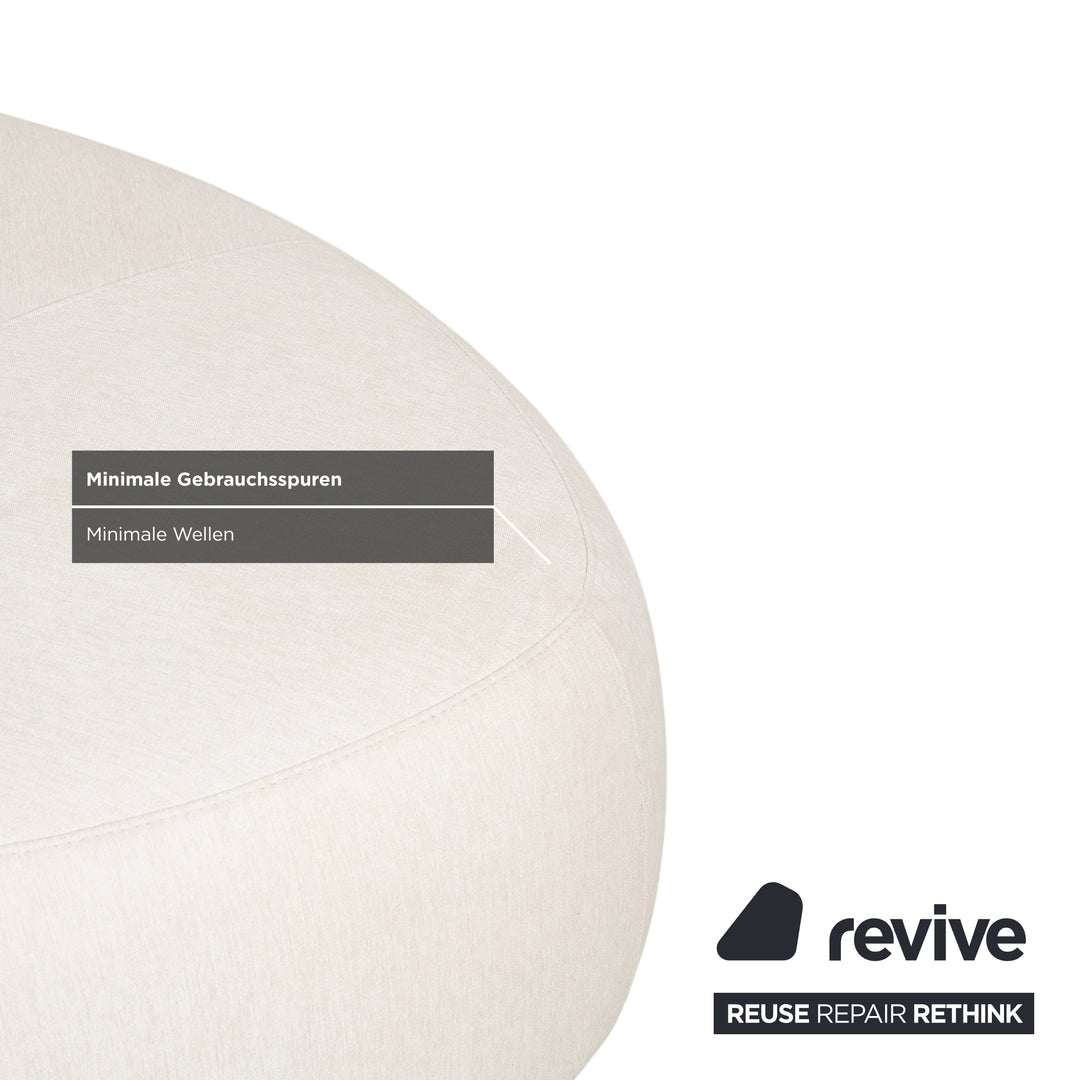 Tabouret en tissu Bermuda BoConcept, blanc crème