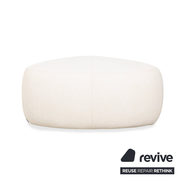 Tabouret en tissu Bermuda BoConcept, blanc crème