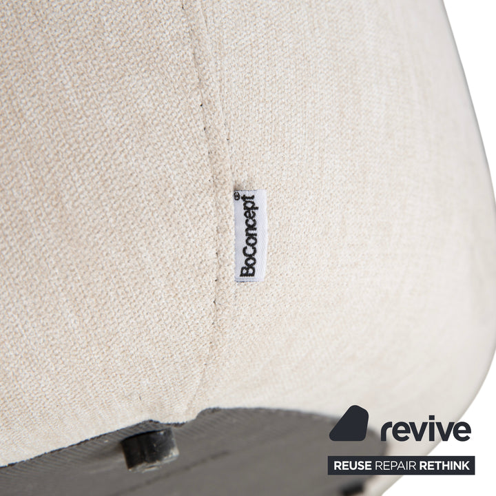 Tabouret en tissu Bermuda BoConcept, blanc crème