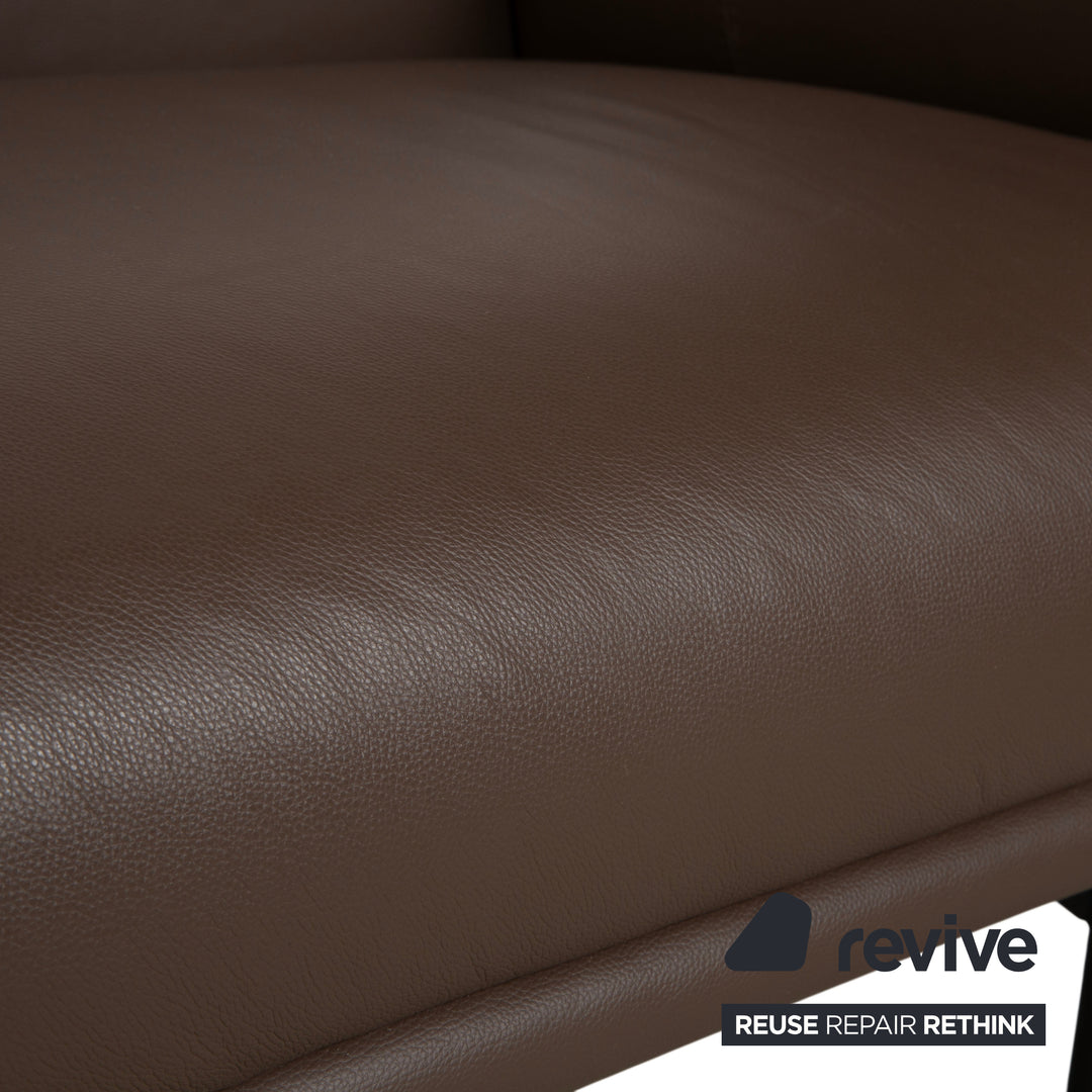 BoConcept Berne Leder Dreisitzer Braun Taupe Sofa Couch