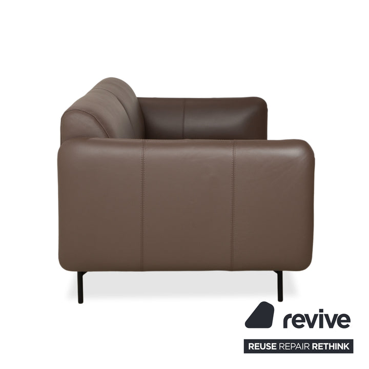 BoConcept Berne Leder Dreisitzer Braun Taupe Sofa Couch