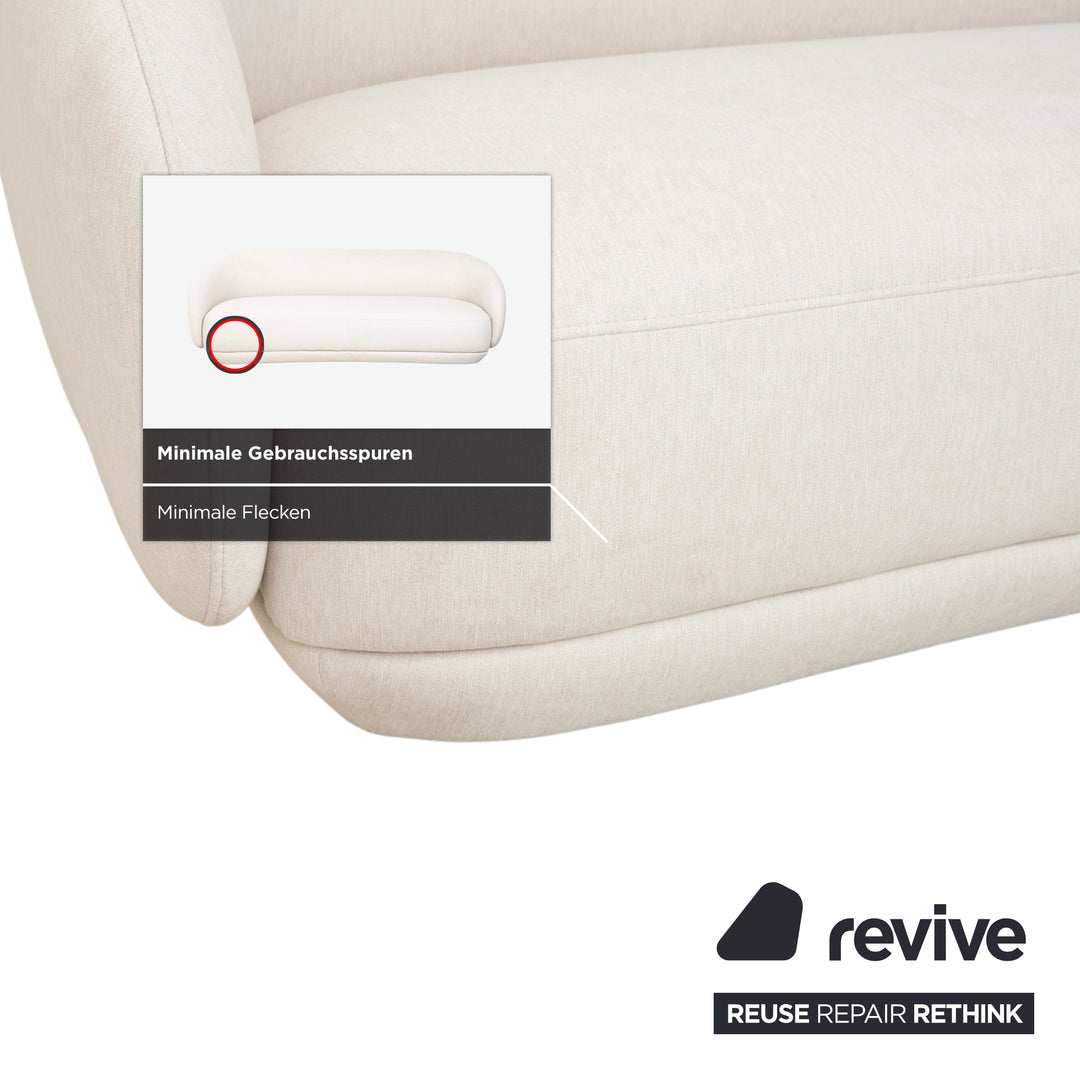 BoConcept Bolzano fabric three-seater cream sofa couch