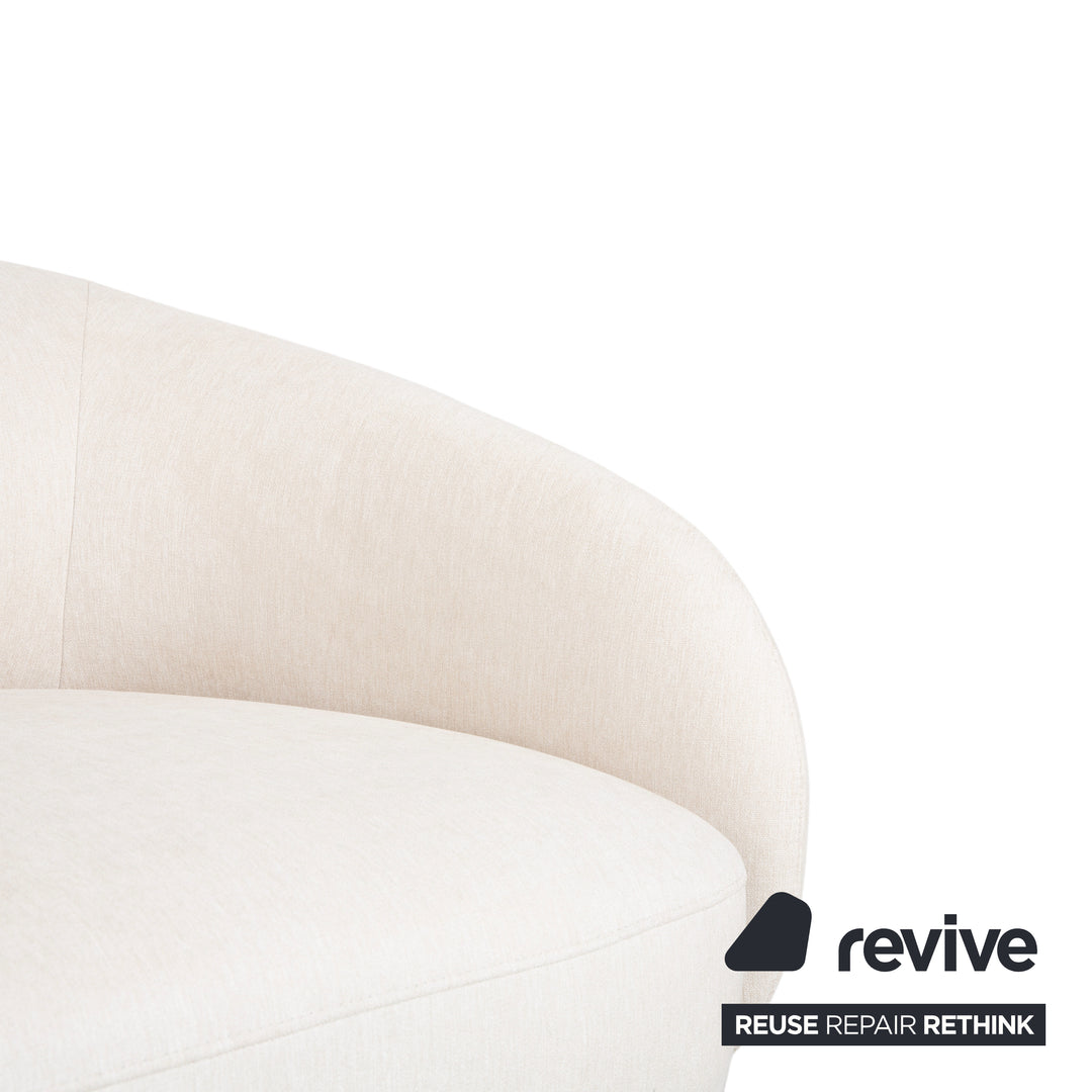 BoConcept Bolzano Stoff Dreisitzer Sessel Hocker Creme Weiß Sofa Couch
