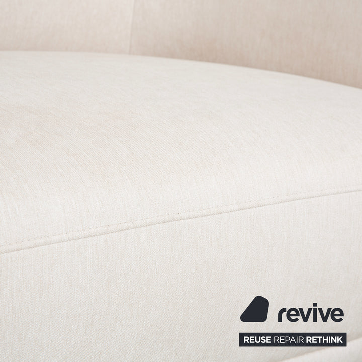BoConcept Bolzano Stoff Dreisitzer Sessel Hocker Creme Weiß Sofa Couch
