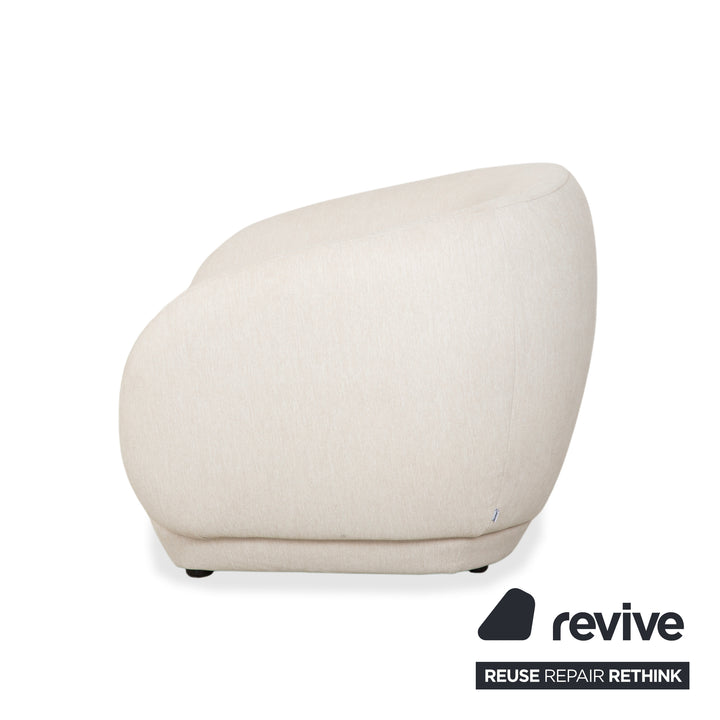 Fauteuil en tissu BoConcept Bolzano beige crème