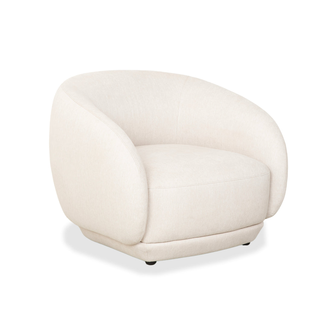 Fauteuil en tissu BoConcept Bolzano beige crème
