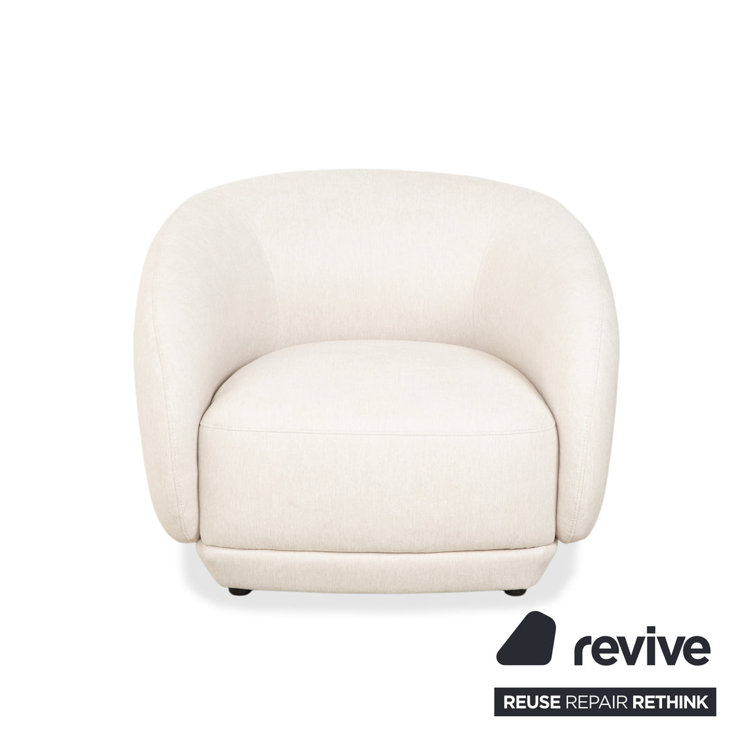 Fauteuil en tissu BoConcept Bolzano beige crème
