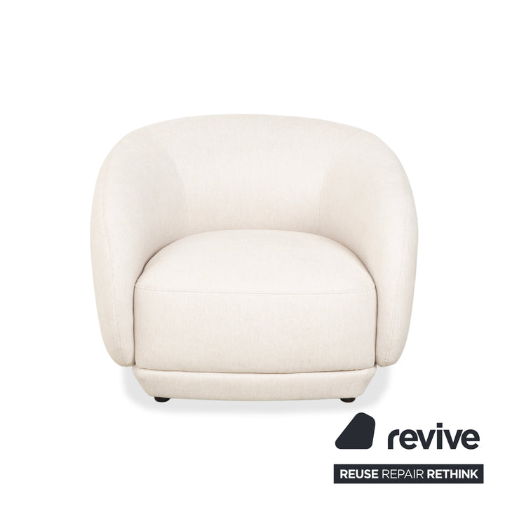 Fauteuil en tissu BoConcept Bolzano beige crème