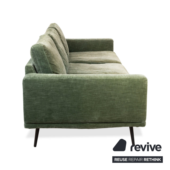 BoConcept Carlton Garnitur Stoff Dreisitzer Hocker Grün Moos Sofa Couch
