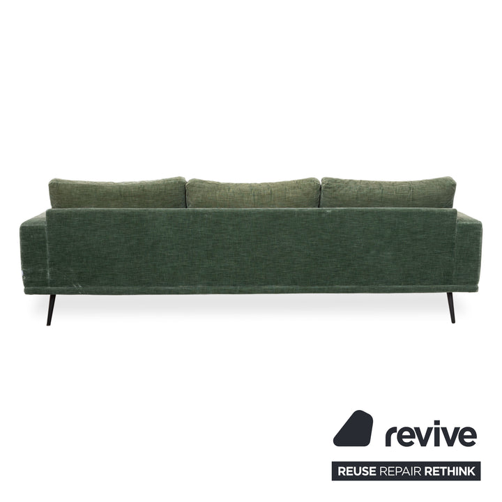 BoConcept Carlton Garnitur Stoff Dreisitzer Hocker Grün Moos Sofa Couch