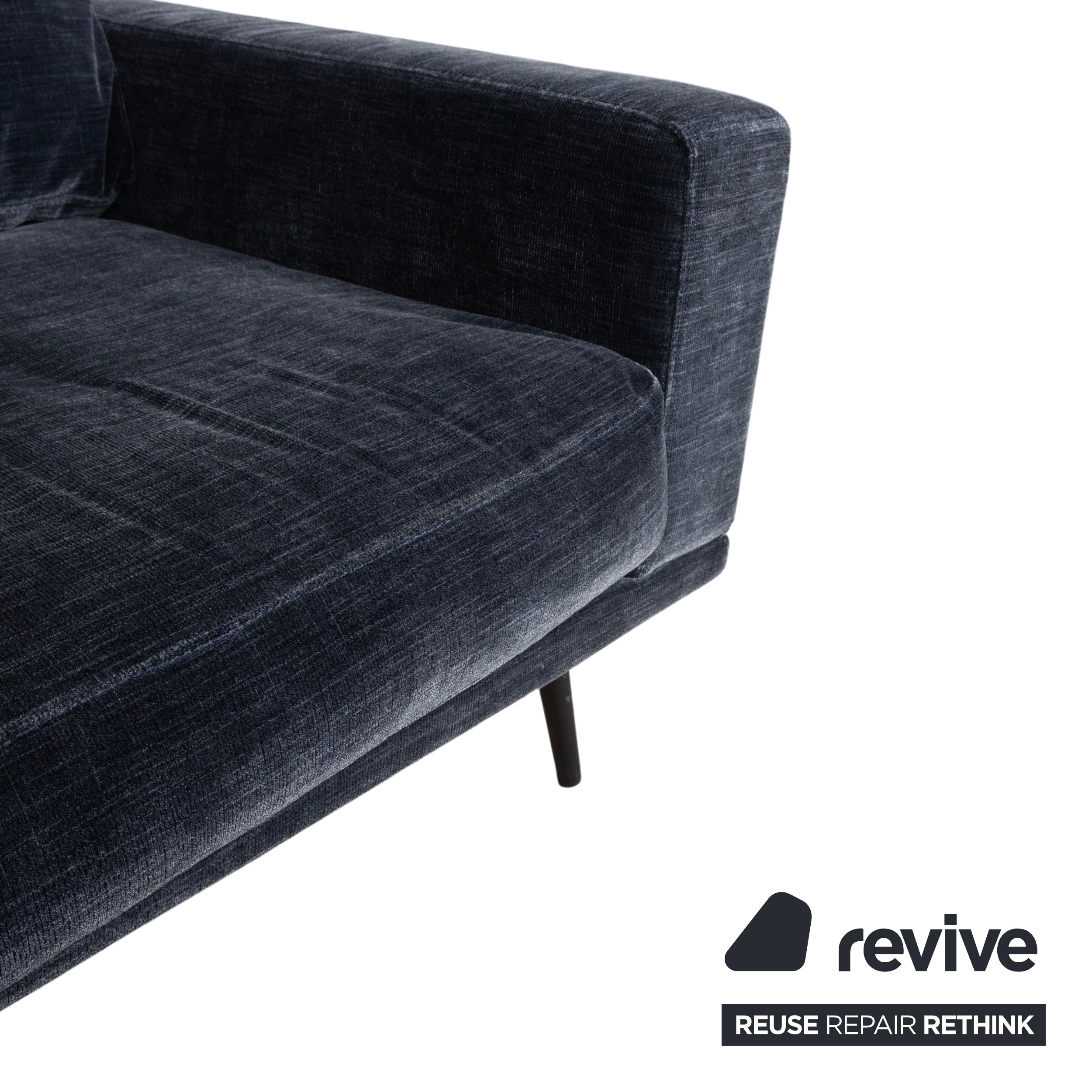 BoConcept Carlton Stoff Ecksofa Blau Recamiere Links Couch