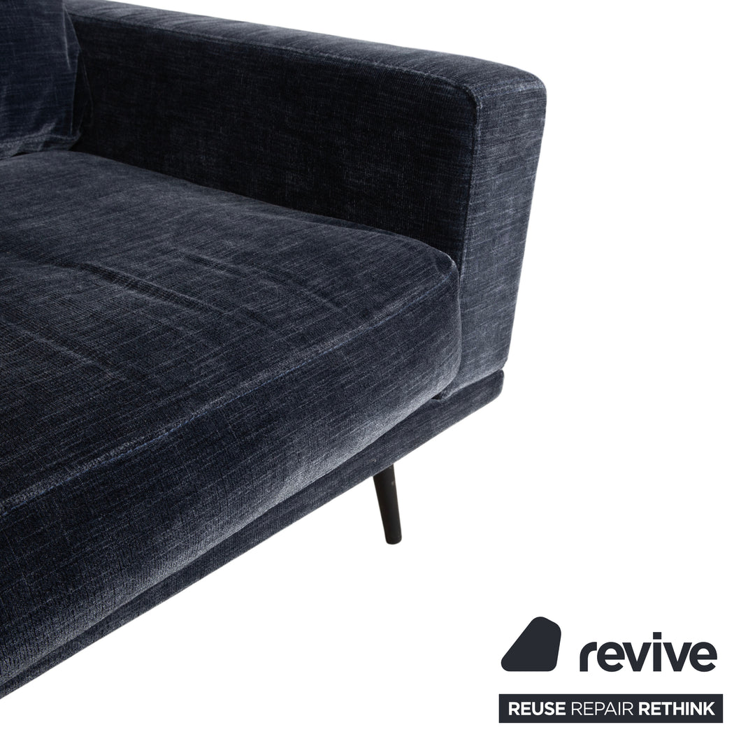 BoConcept Carlton Stoff Ecksofa Blau Recamiere Links Couch