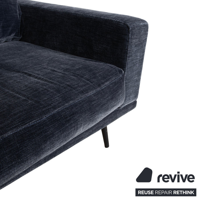 BoConcept Carlton Stoff Ecksofa Blau Recamiere Links Couch