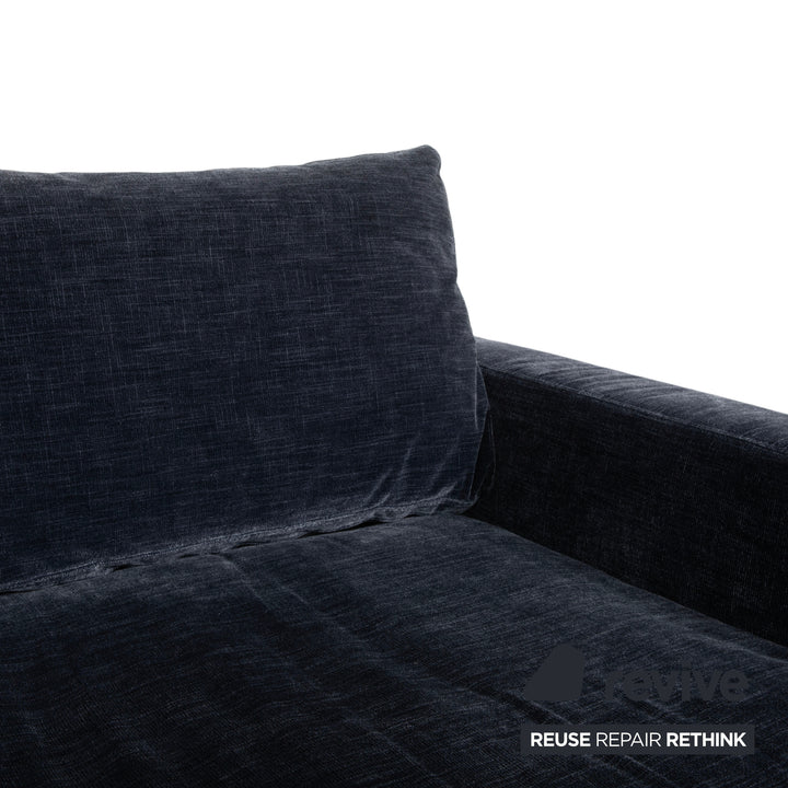 BoConcept Carlton Stoff Ecksofa Blau Recamiere Links Couch