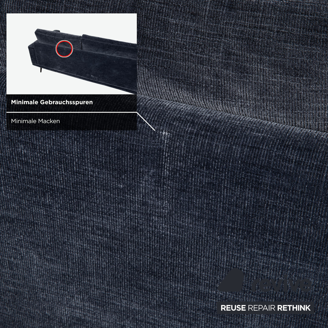 BoConcept Carlton Fabric Corner Sofa Blue Chaise Left Couch