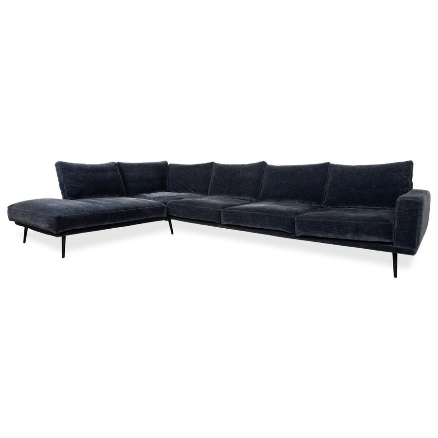 BoConcept Carlton Stoff Ecksofa Blau Recamiere Links Couch