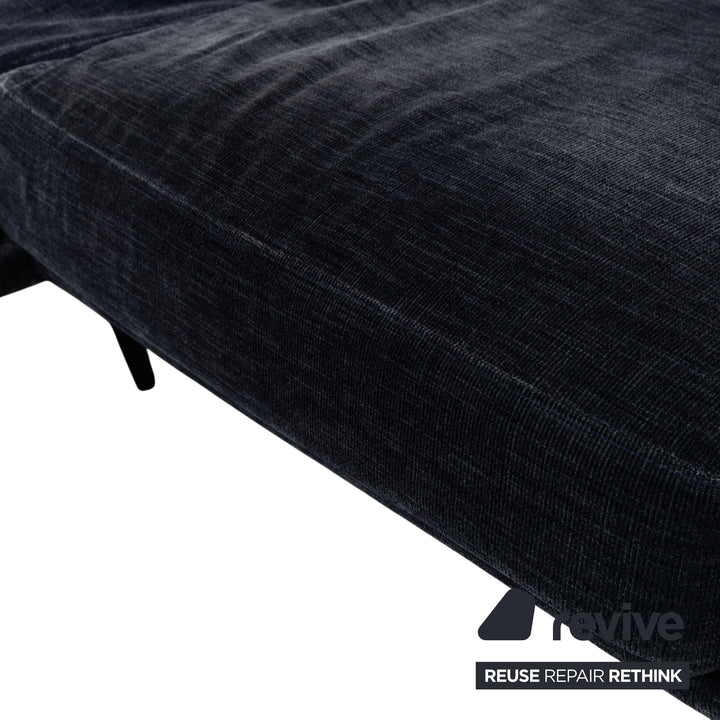 BoConcept Carlton Fabric Corner Sofa Blue Chaise Left Couch