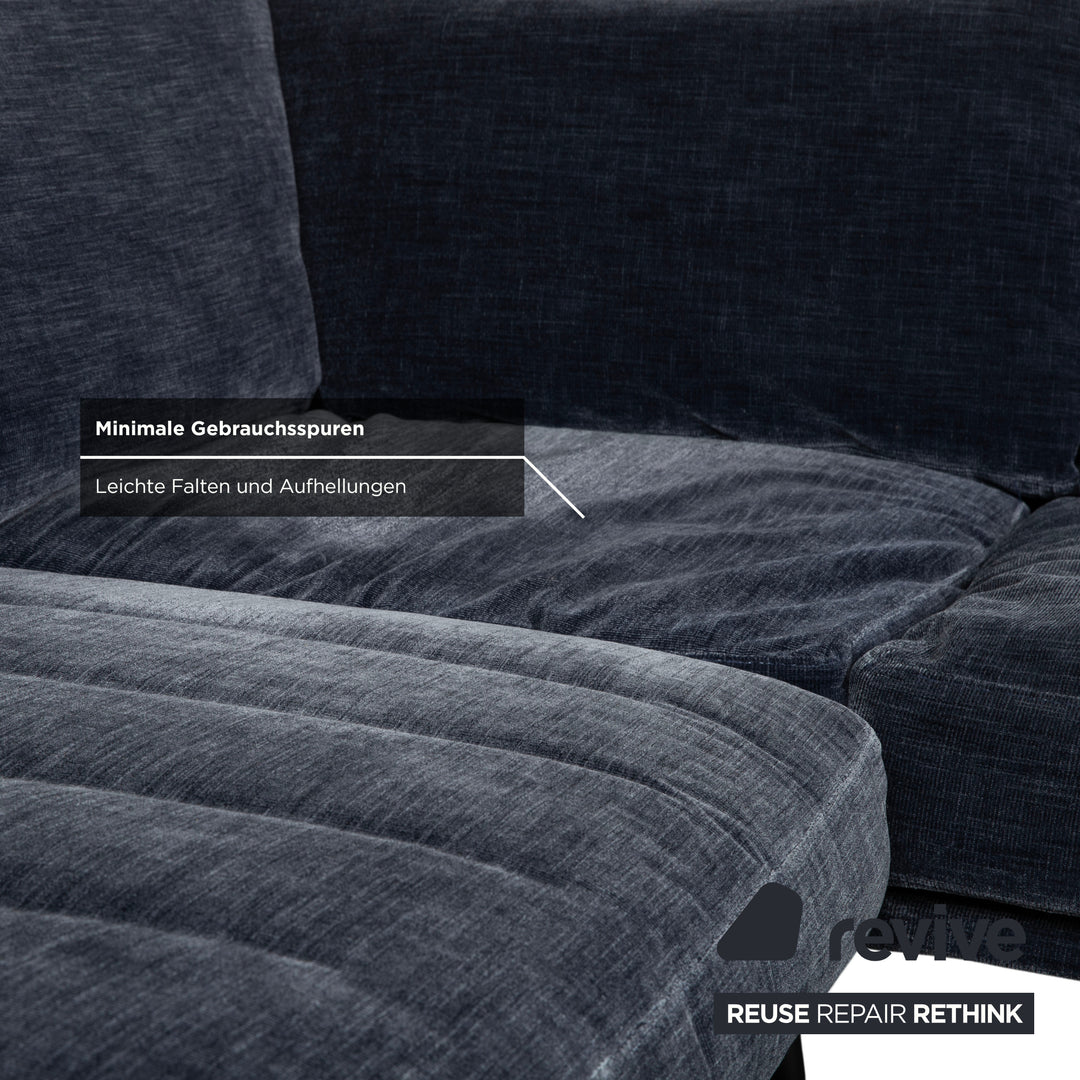 BoConcept Carlton Stoff Ecksofa Blau Recamiere Links Couch