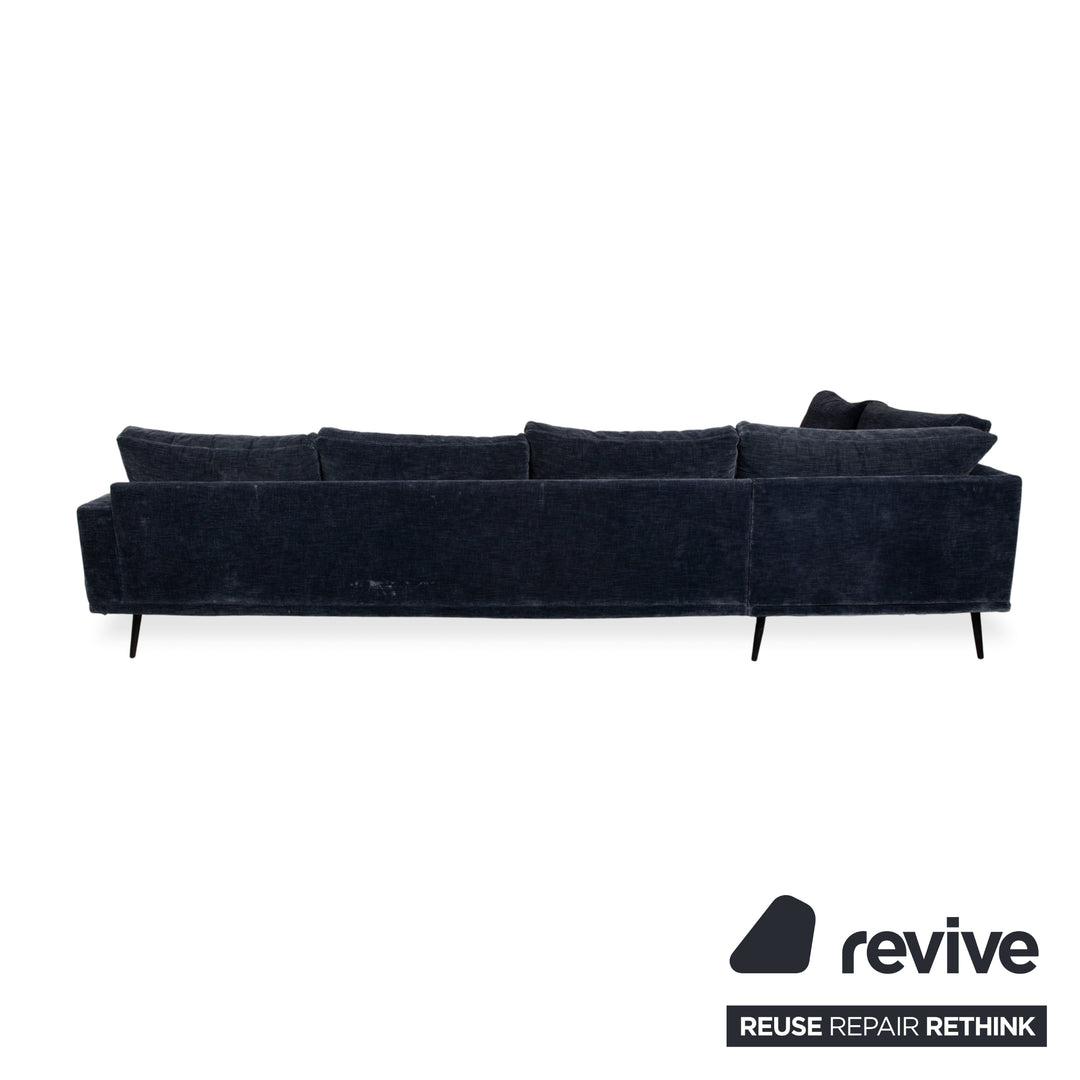 BoConcept Carlton Fabric Corner Sofa Blue Chaise Left Couch