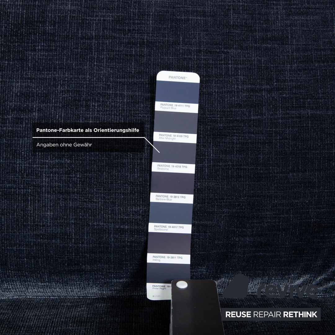 BoConcept Carlton Fabric Corner Sofa Blue Chaise Left Couch