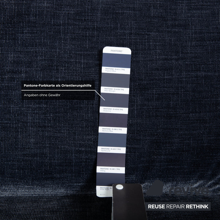 BoConcept Carlton Stoff Ecksofa Blau Recamiere Links Couch