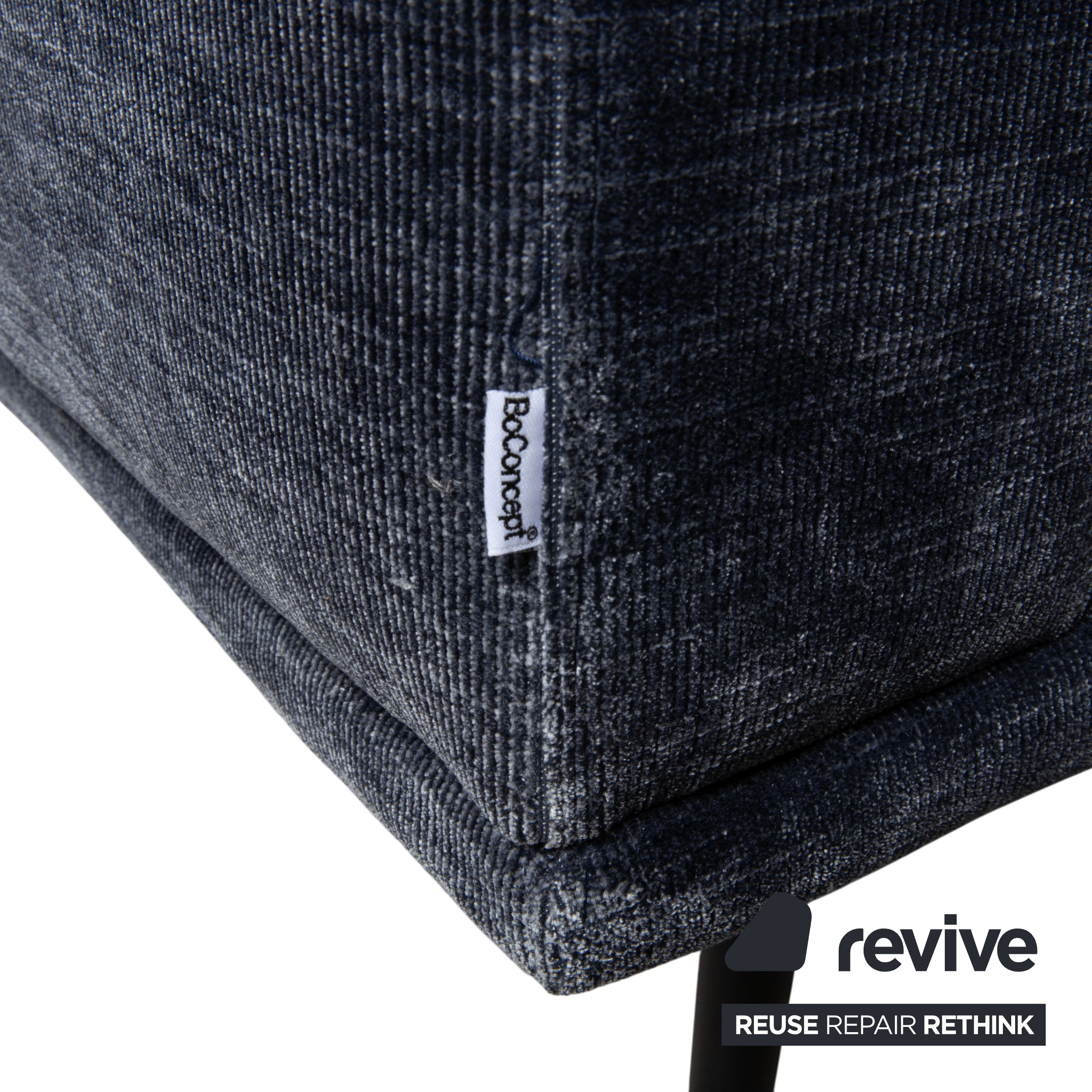 BoConcept Carlton Stoff Ecksofa Blau Recamiere Links Couch