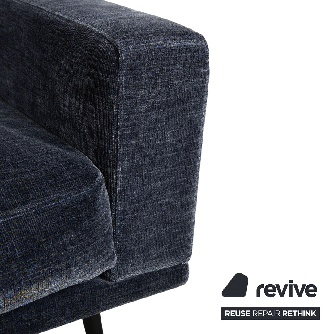 BoConcept Carlton Stoff Ecksofa Blau Recamiere Links Couch