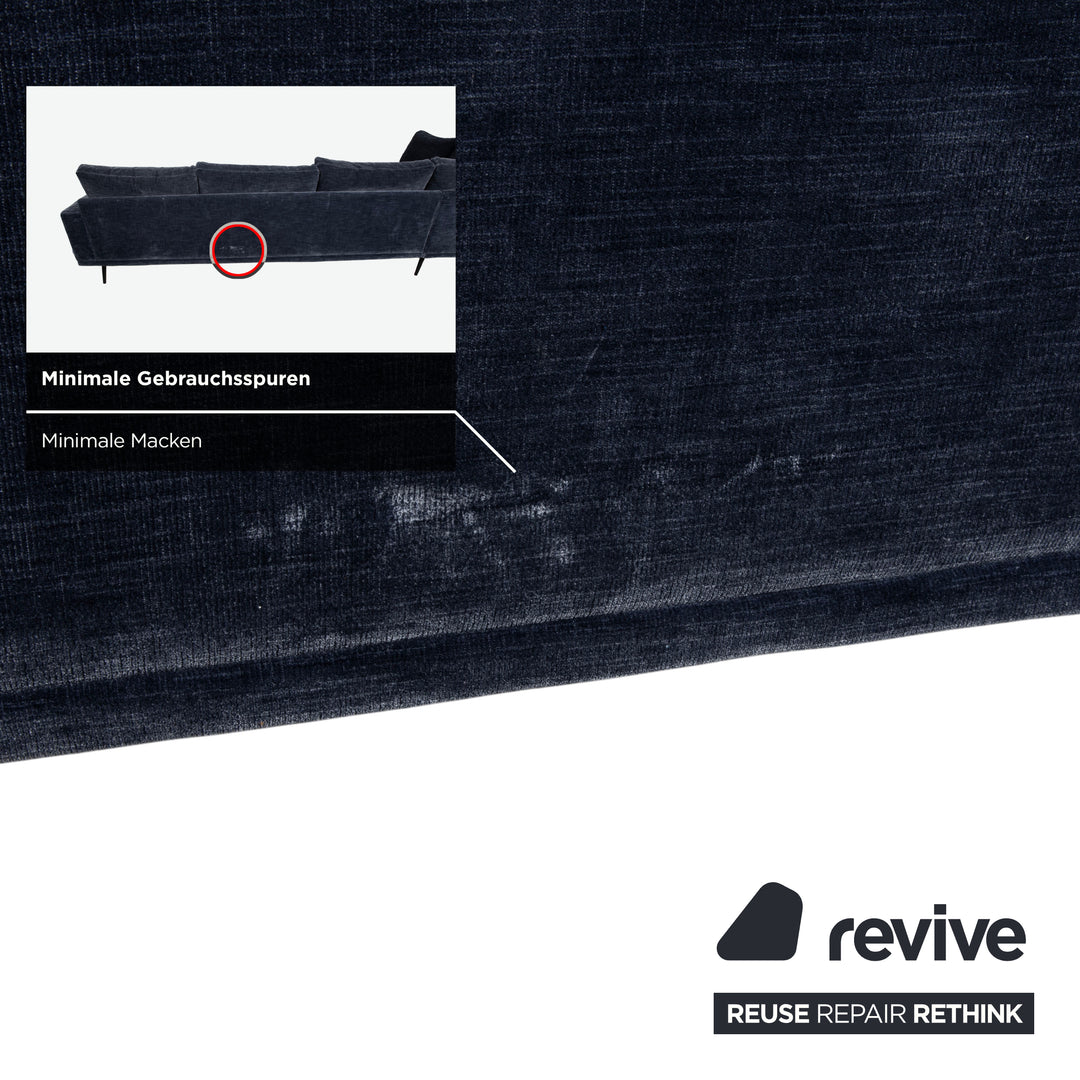 BoConcept Carlton Fabric Corner Sofa Blue Chaise Left Couch