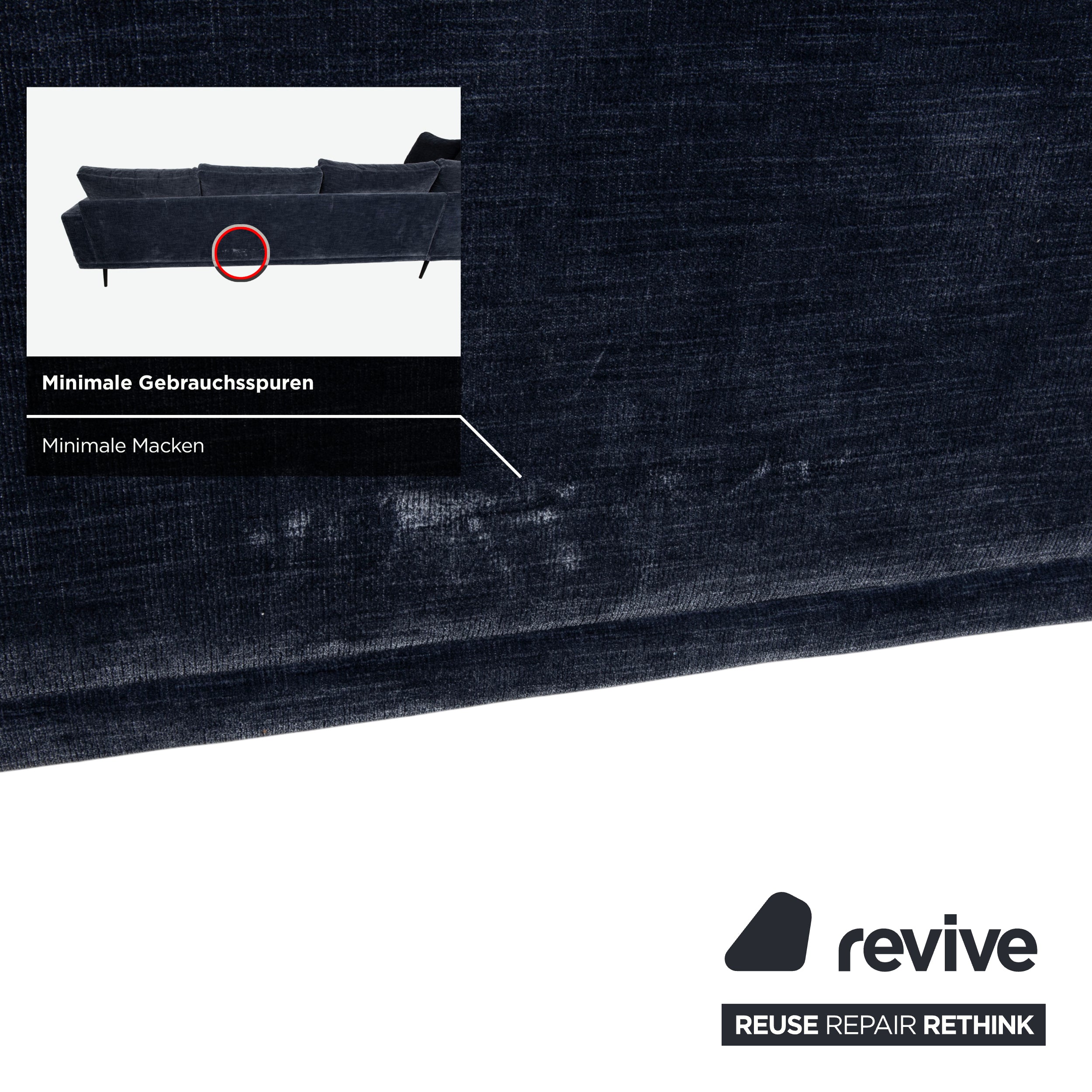 BoConcept Carlton Stoff Ecksofa Blau Recamiere Links Couch