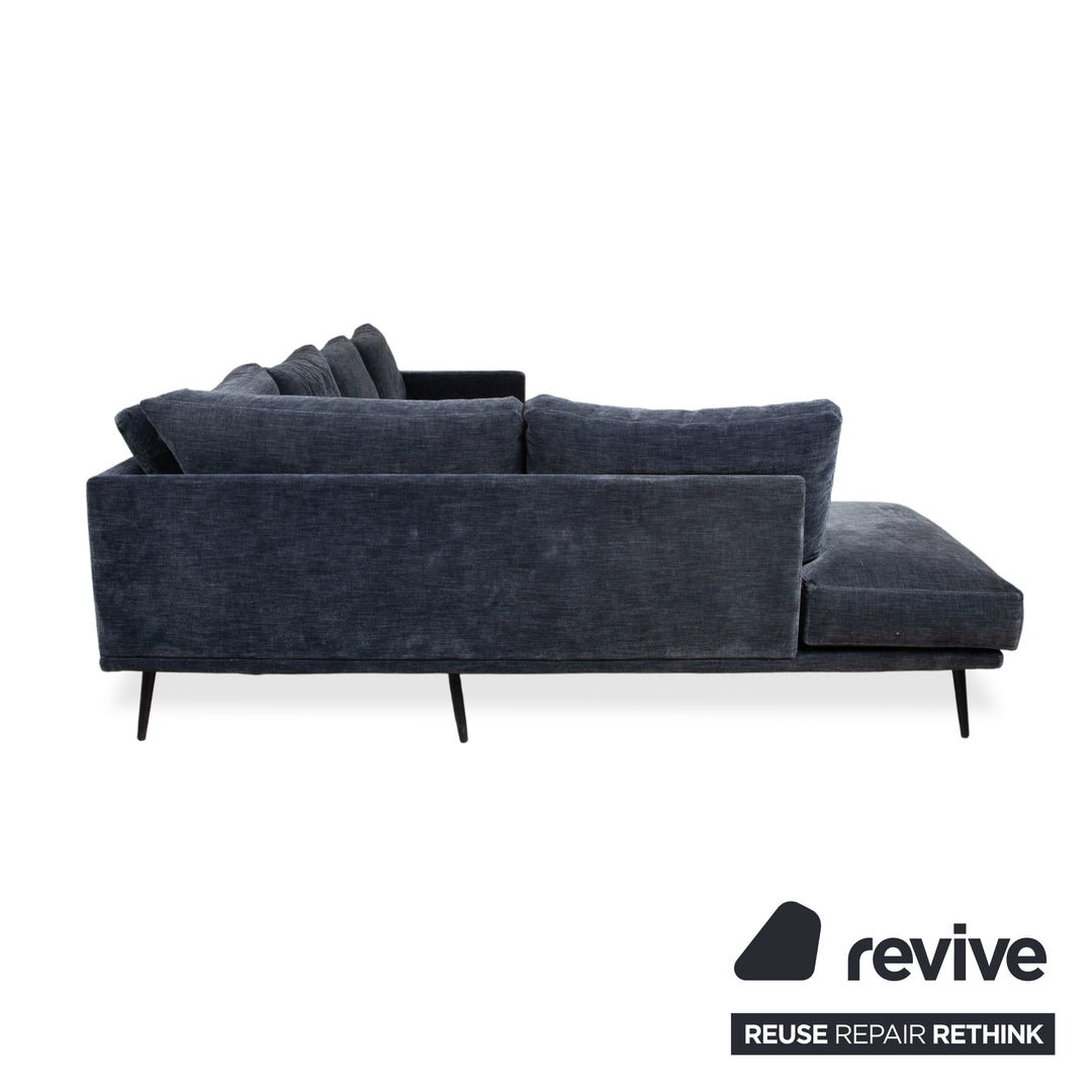 BoConcept Carlton Fabric Corner Sofa Blue Chaise Left Couch