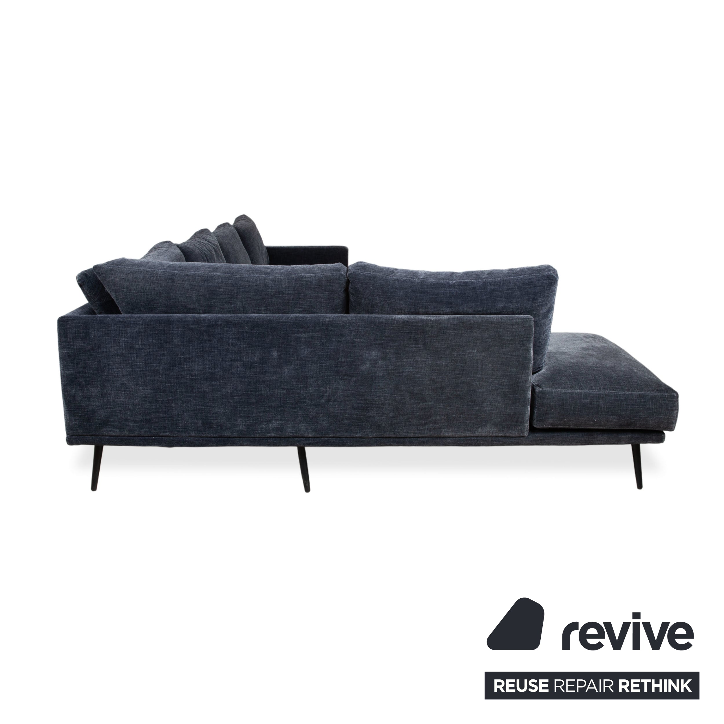 BoConcept Carlton Stoff Ecksofa Blau Recamiere Links Couch