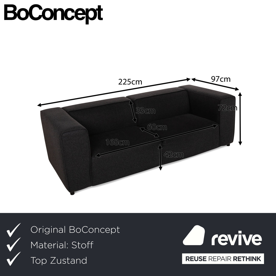 Canapé 2 places en tissu BoConcept Carmo gris