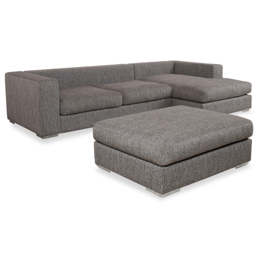 BoConcept Cenova Garnitur Stoff Ecksofa Hocker Grau Sofa Couch