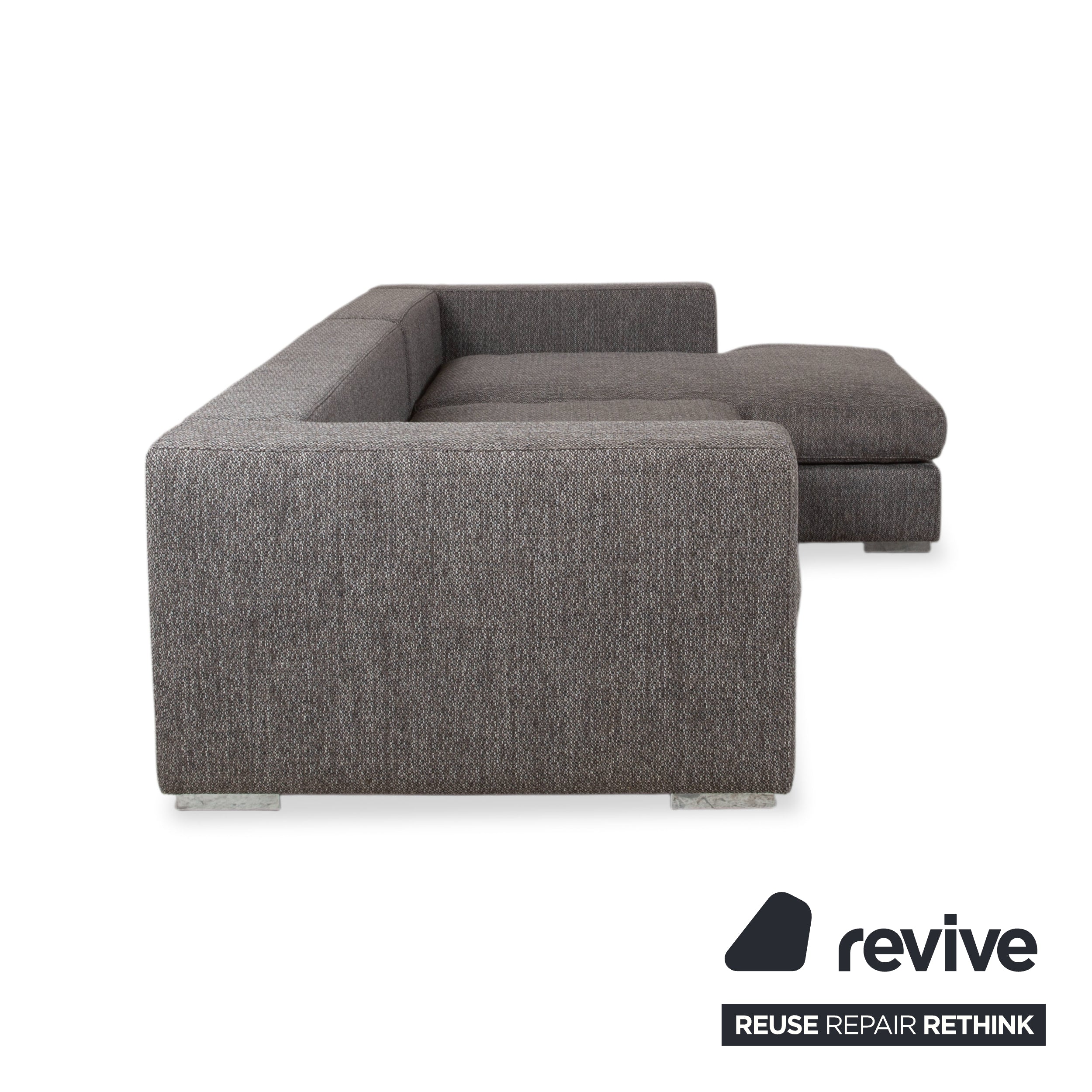 BoConcept Cenova Garnitur Stoff Ecksofa Hocker Grau Sofa Couch