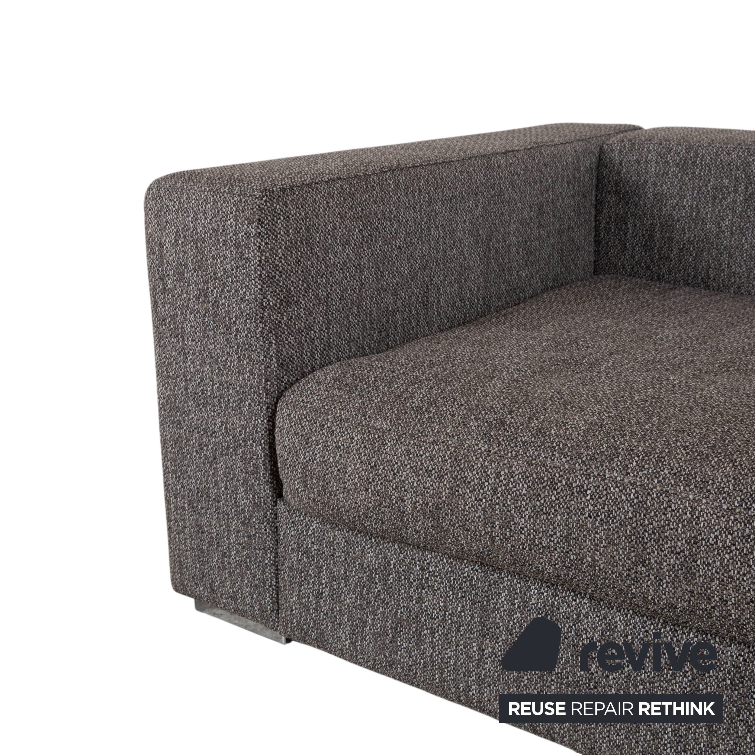 BoConcept Cenova Garnitur Stoff Ecksofa Hocker Grau Sofa Couch