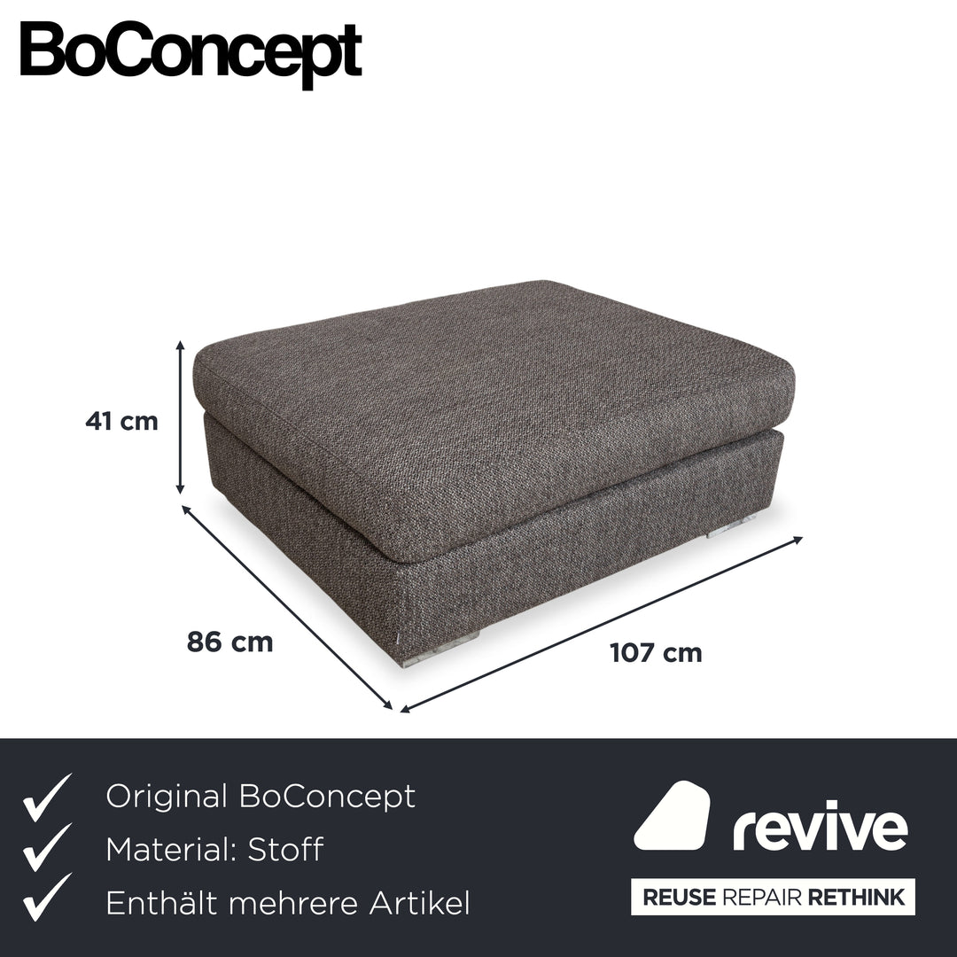 BoConcept Cenova Sofa Fabric Corner Sofa Ottoman Grey Sofa Couch