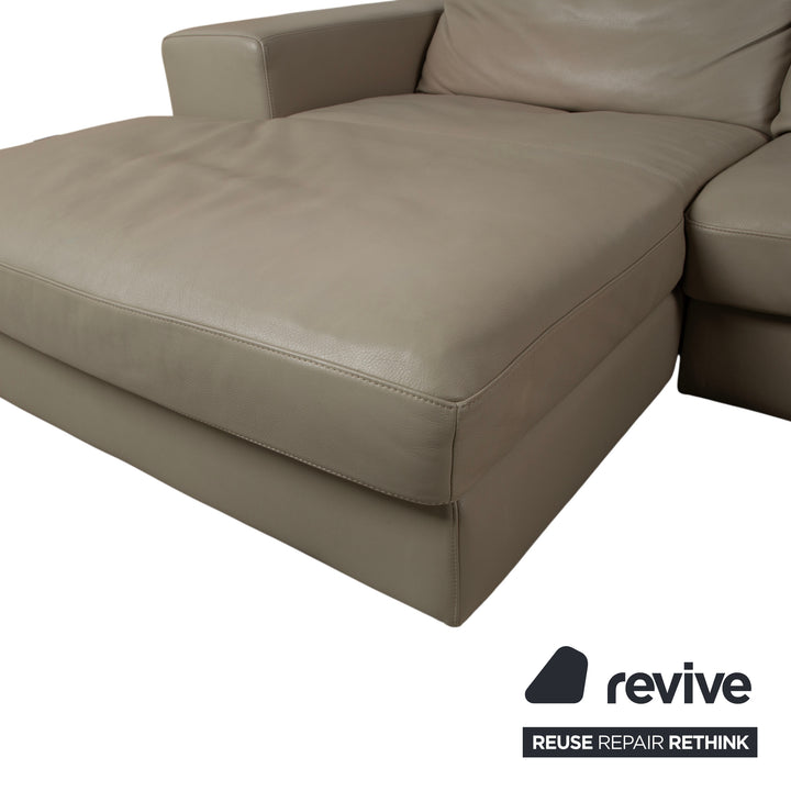 BoConcept Cenova Leder Ecksofa Beige Creme Sofa Couch manuelle Funktion
