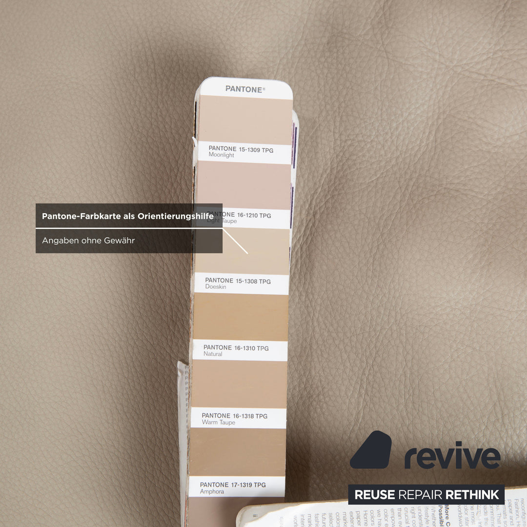 BoConcept Cenova Leder Ecksofa Beige Creme Sofa Couch manuelle Funktion