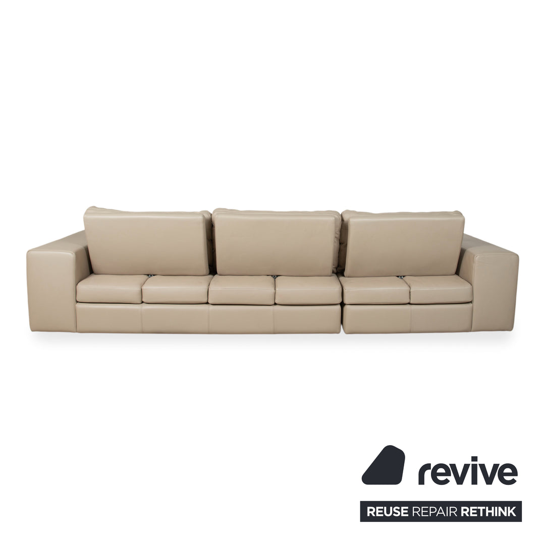 BoConcept Cenova Leder Ecksofa Beige Creme Sofa Couch manuelle Funktion