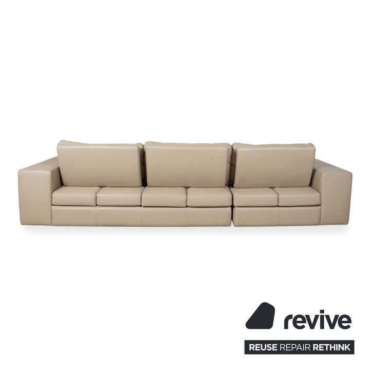 BoConcept Cenova Leder Ecksofa Beige Creme Sofa Couch manuelle Funktion
