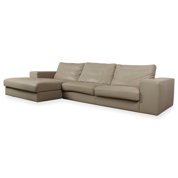 BoConcept Cenova Leder Ecksofa Beige Creme Sofa Couch manuelle Funktion