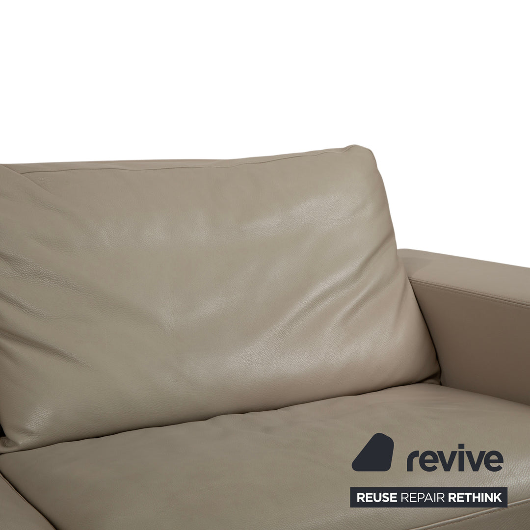 BoConcept Cenova Leder Ecksofa Beige Creme Sofa Couch manuelle Funktion