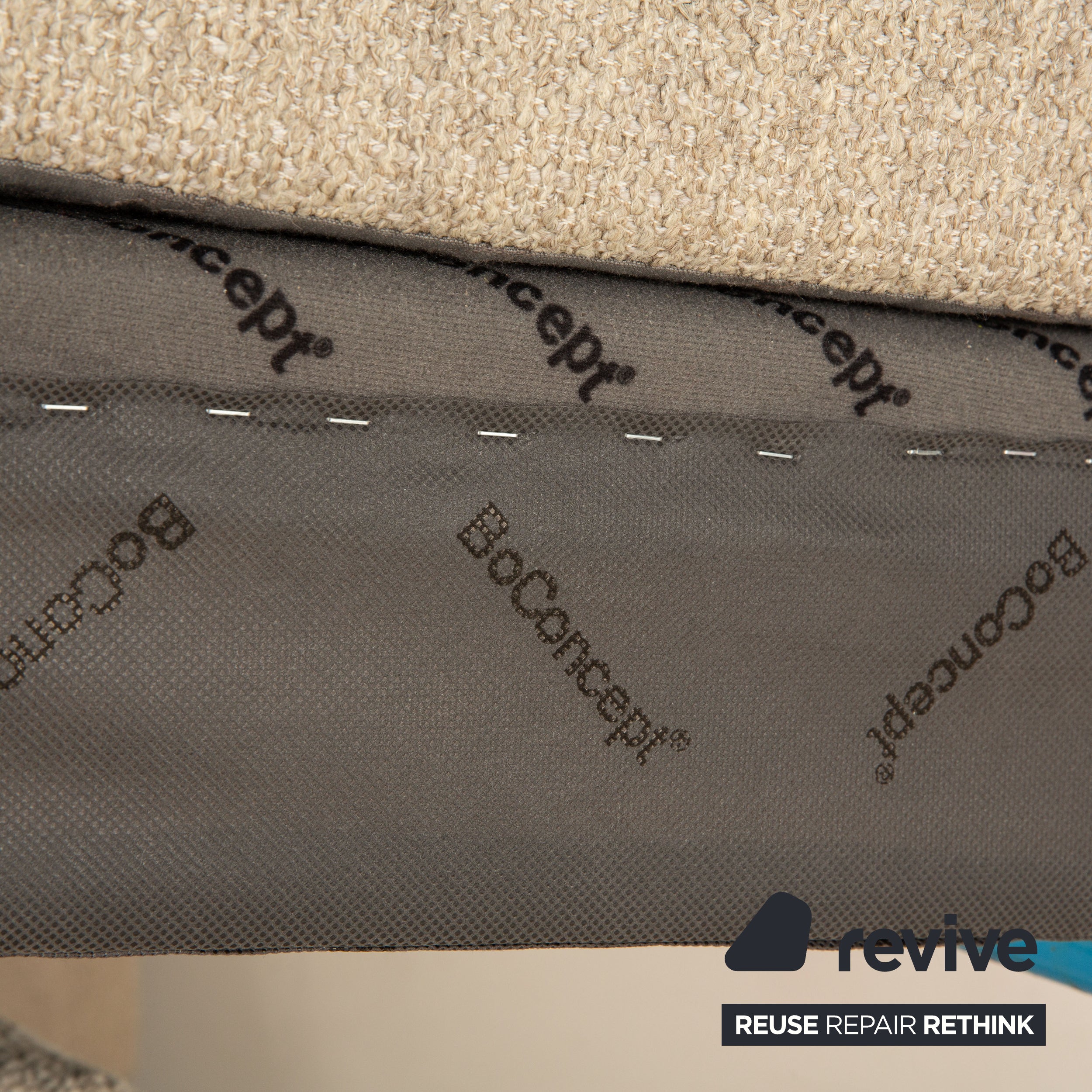 BoConcept Cenova Fabric Corner Sofa Beige Recamiere Left Sofa Couch